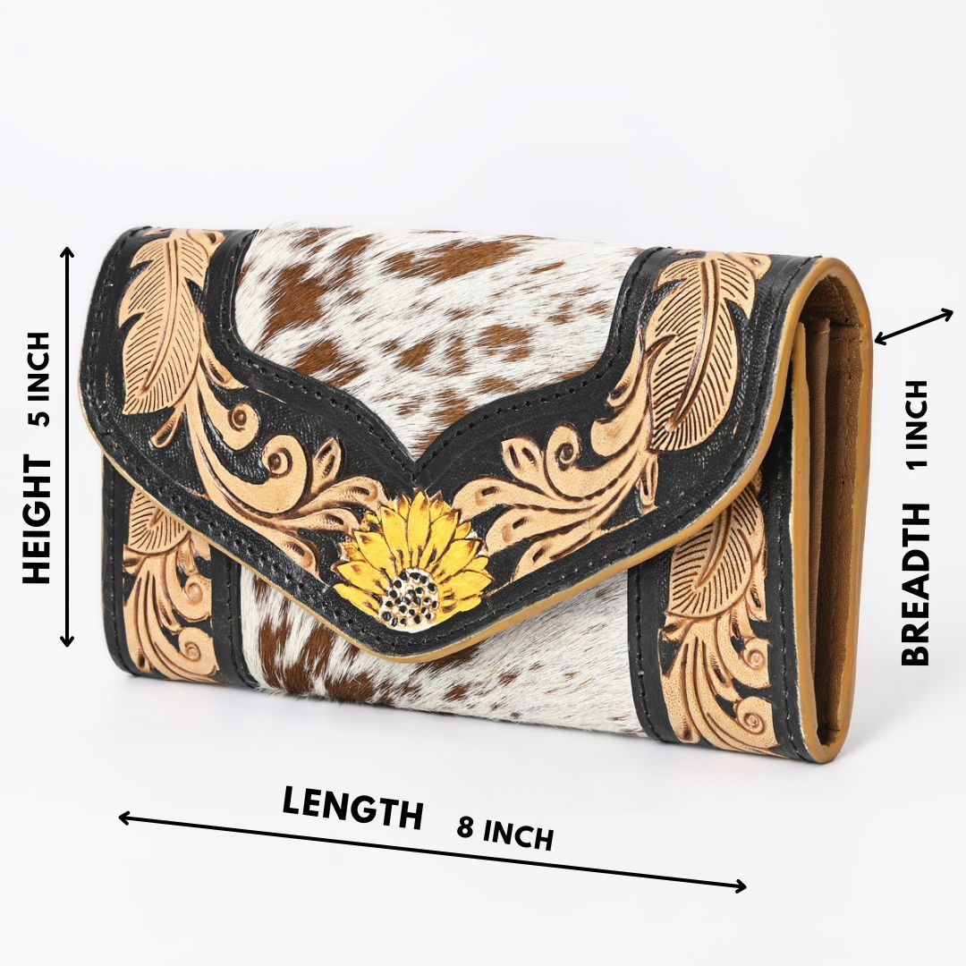 Boho Buckaroo Tan Trifold Wallet