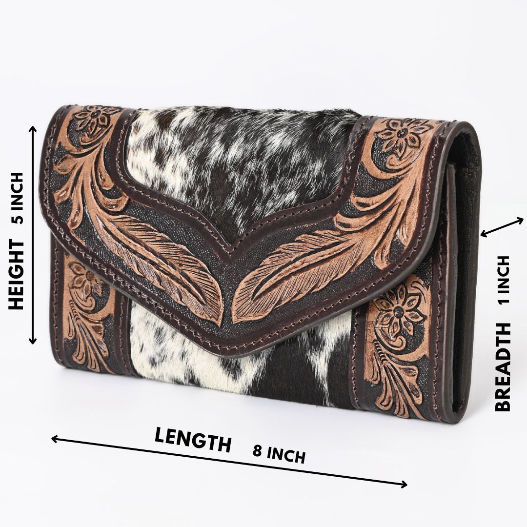 Rustic Rose Brown Trifold  Wallet