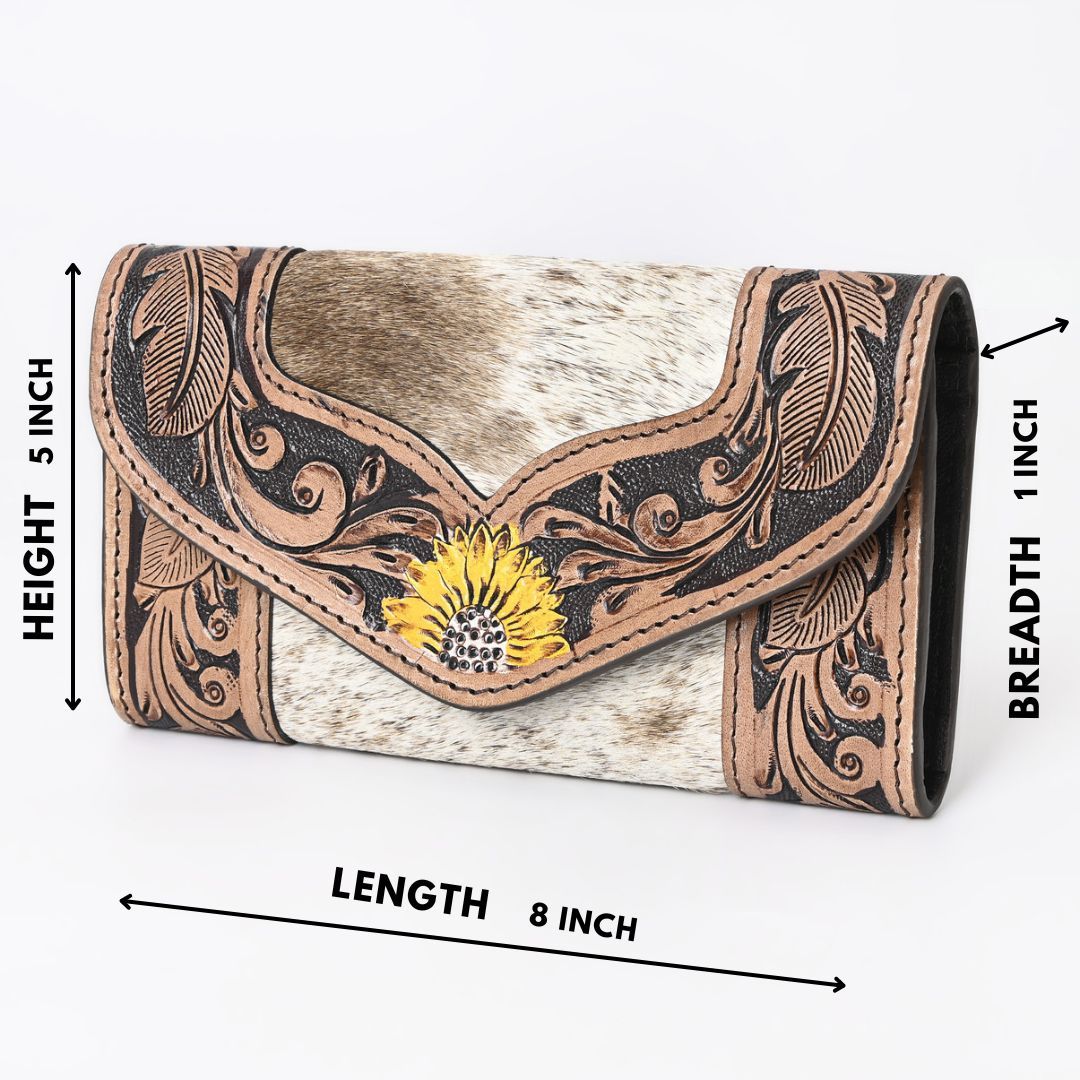 Boho Buckaroo Brown Trifold  Wallet