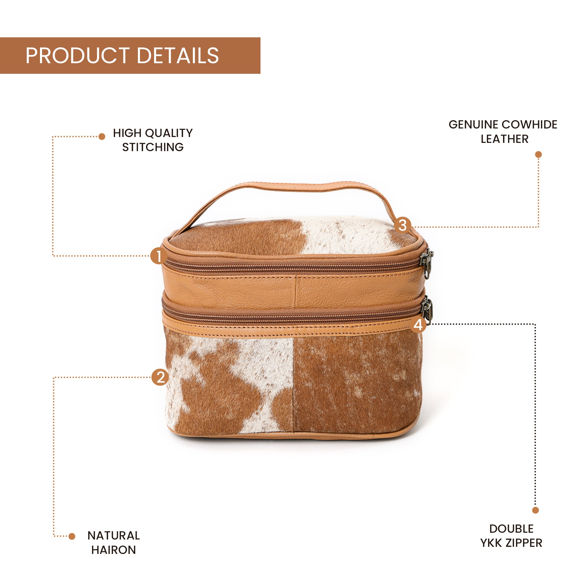 Jolly Cowhide Makeup Bag
