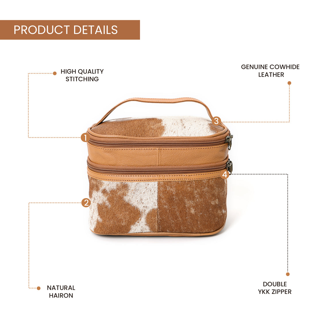 Jolly Cowhide Makeup Bag