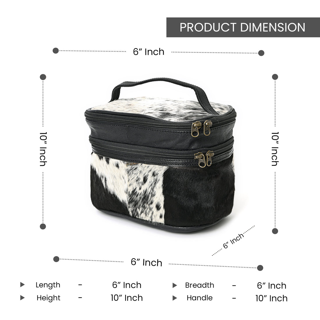 Jolly Cowhide Makeup Bag