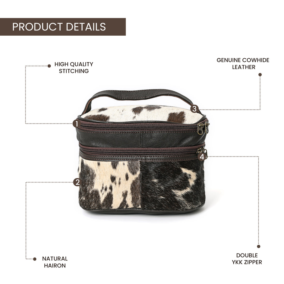 Jolly Cowhide Makeup Bag