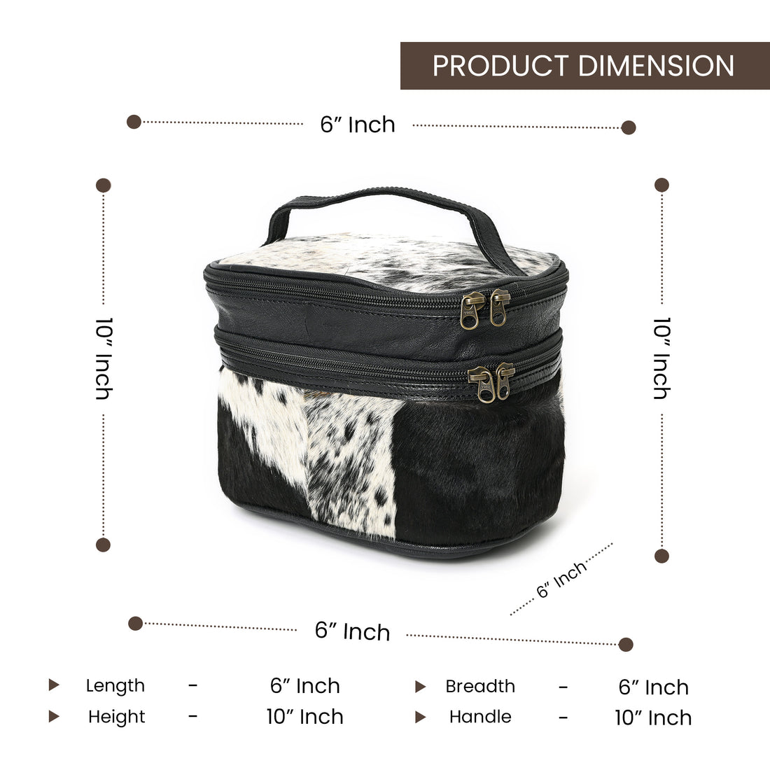 Jolly Cowhide Makeup Bag