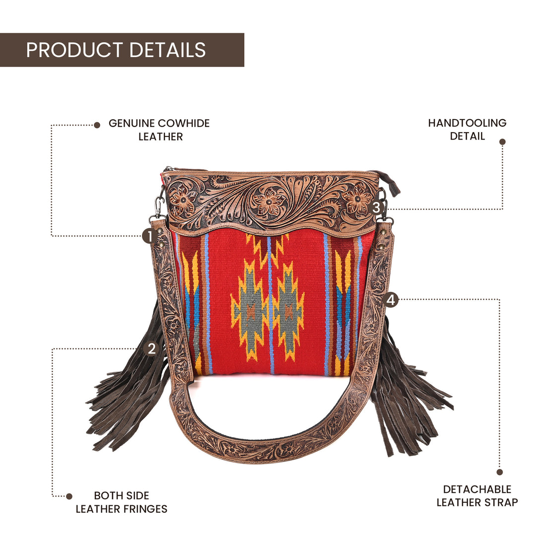 Zica Cherry  Durrie Shoulder Bag