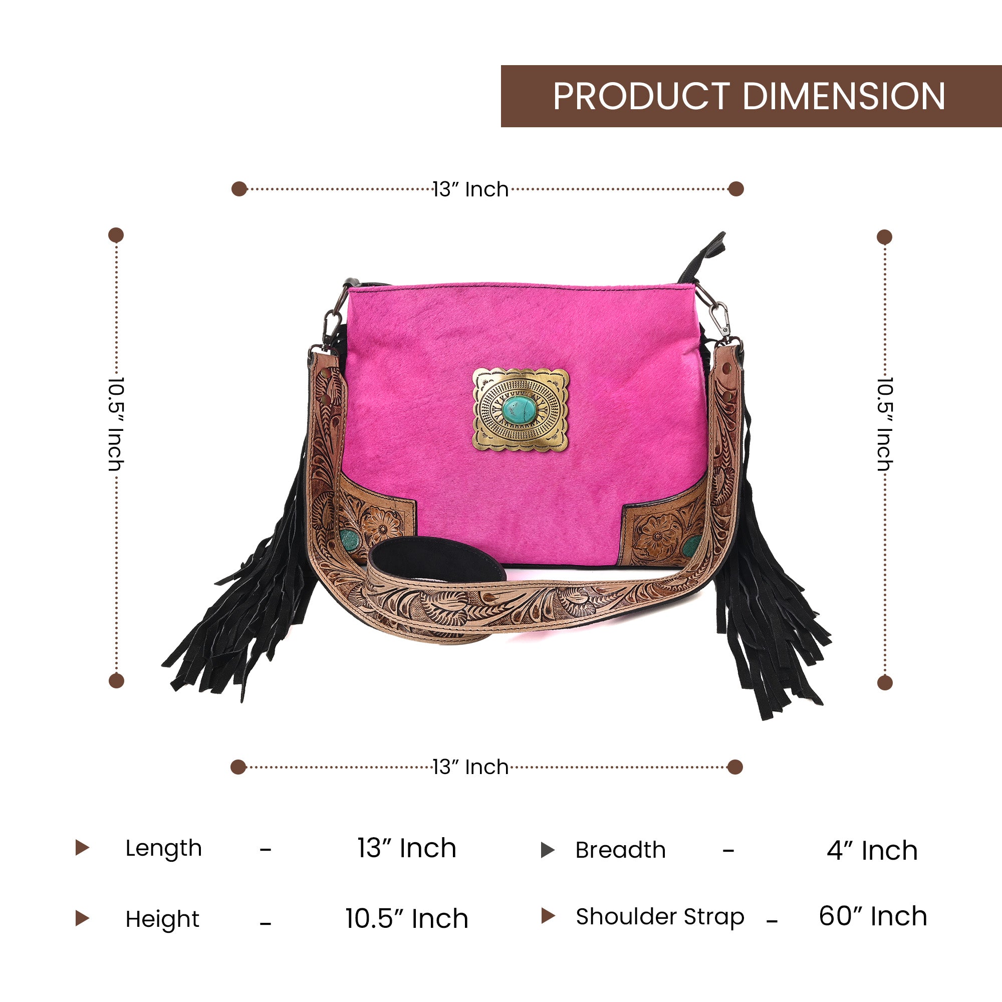 Rodeo Rider – Western Cowhide Leather Bag
