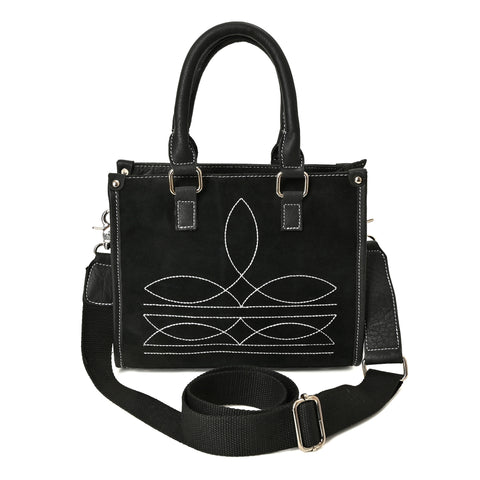 Cowgirl Bloom Tote – Western Floral Leather Tote