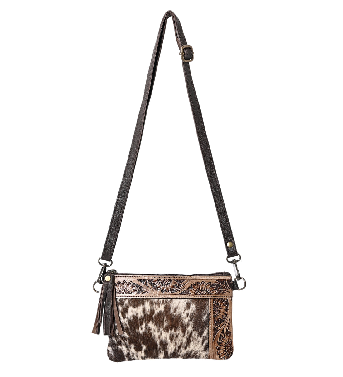 L Tooled Clara Side Bag – Hand-Tooled Leather Crossbody