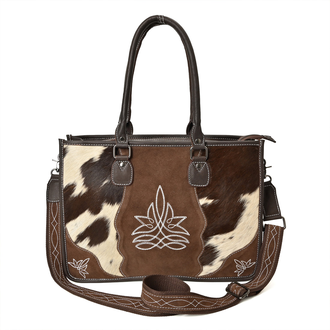 Wildflower Ranch Cowhide Tote – Western Cowhide Leather Tote