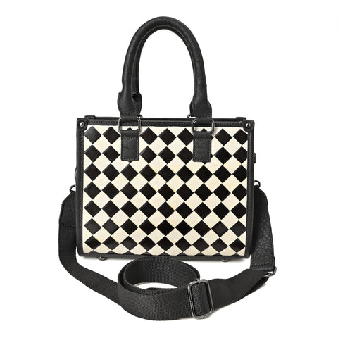 Ridgefield Checker Tote – Handcrafted Western Leather Tote