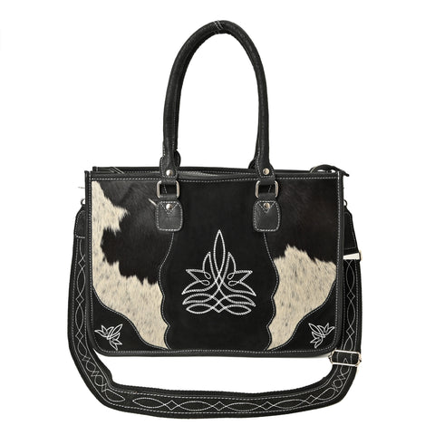 Wildflower Ranch Cowhide Tote – Western Cowhide Leather Tote