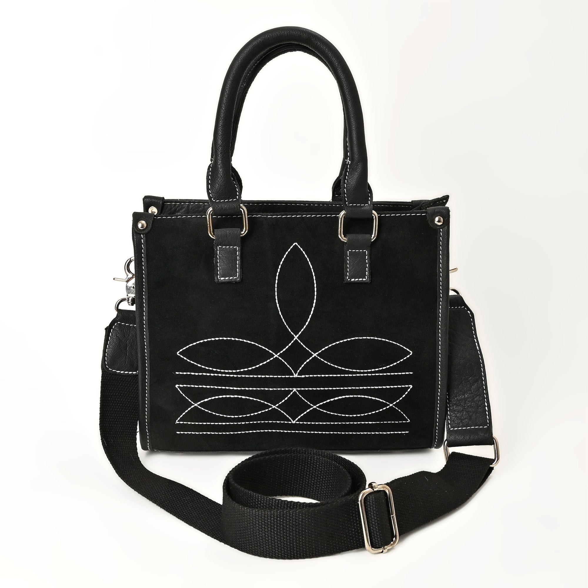 Cowgirl Bloom Tote – Western Floral Leather Tote