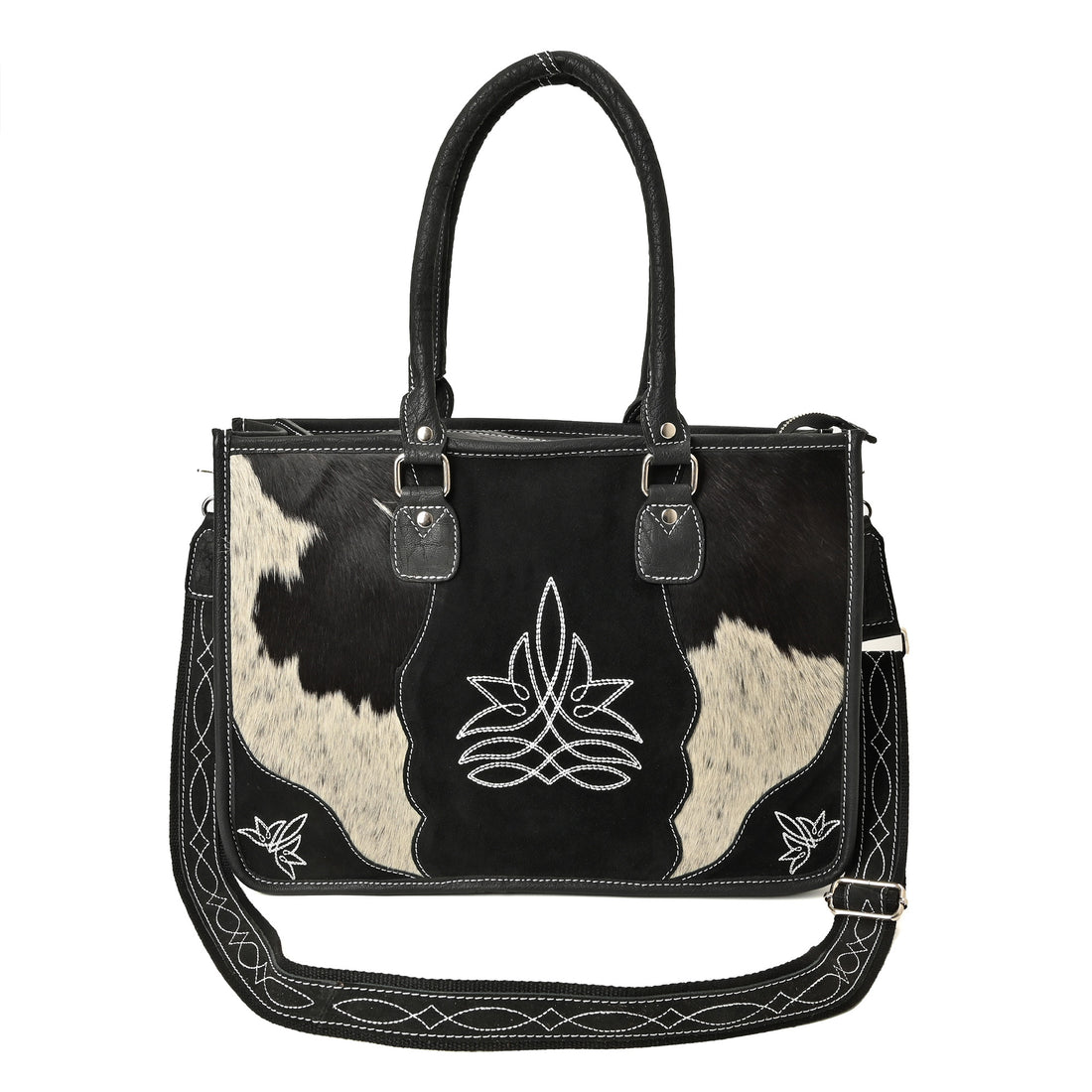 Wildflower Ranch Cowhide Tote – Western Cowhide Leather Tote