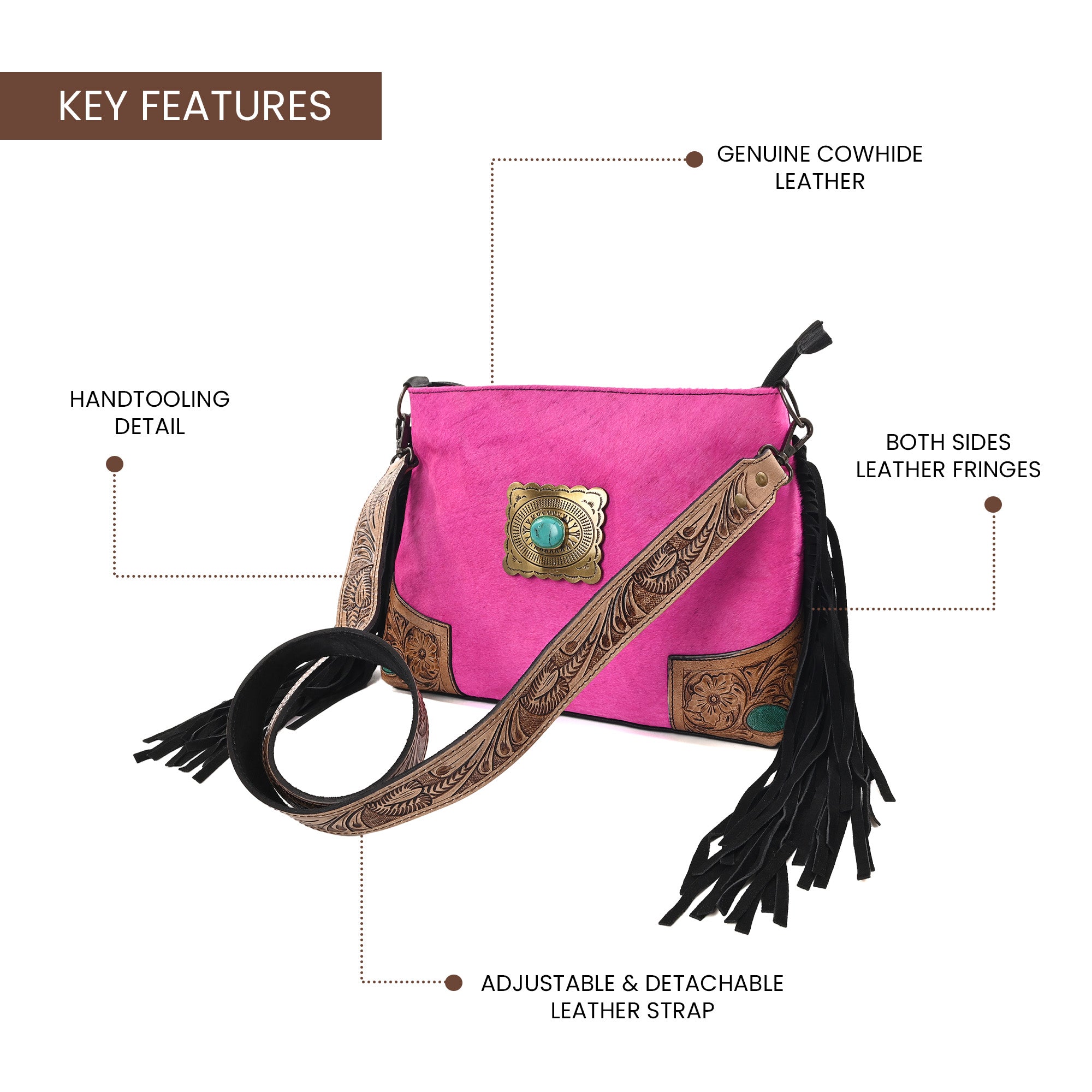 Rodeo Rider – Western Cowhide Leather Bag