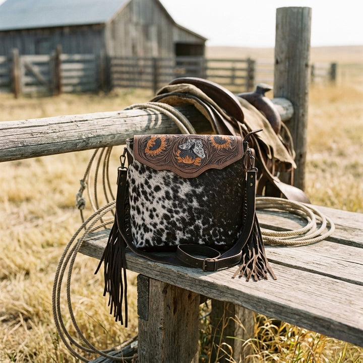 Butterfly Nectar Tooled Bag