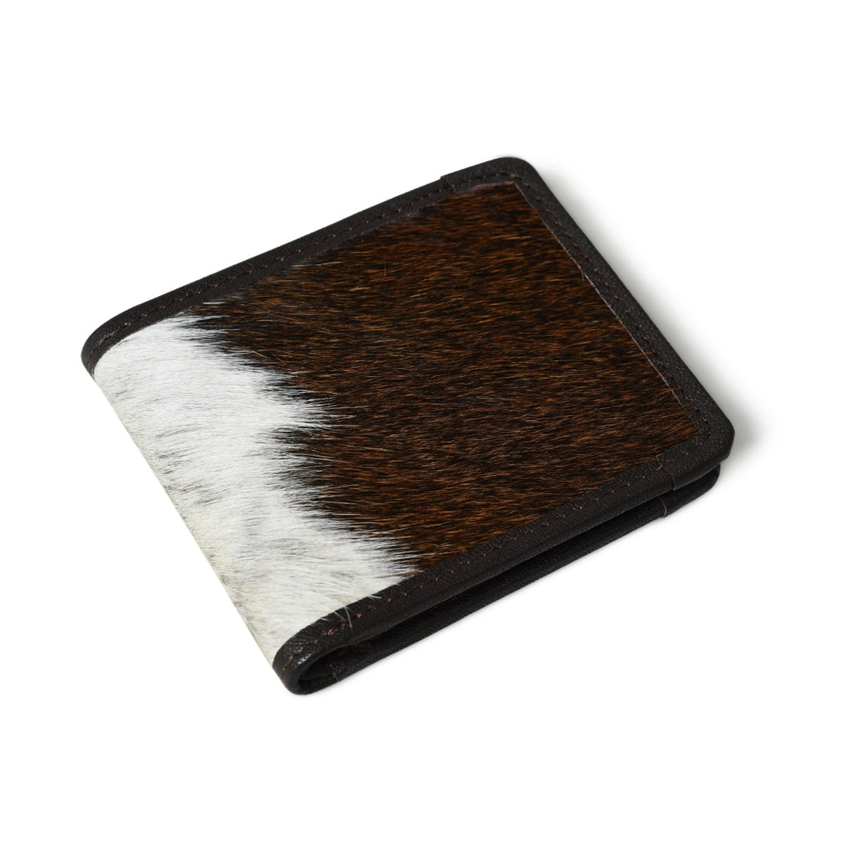 Twofold Cowhide Mens Wallet Brown