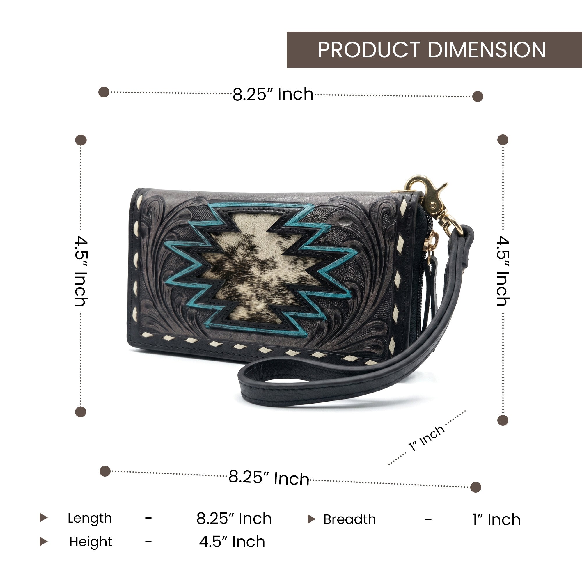 handTooled Leather wristlet