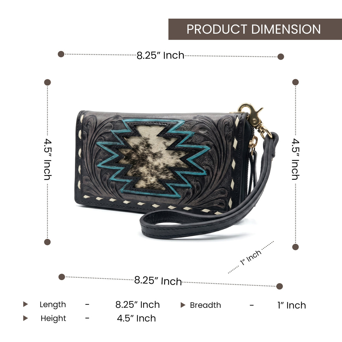 handTooled Leather wristlet
