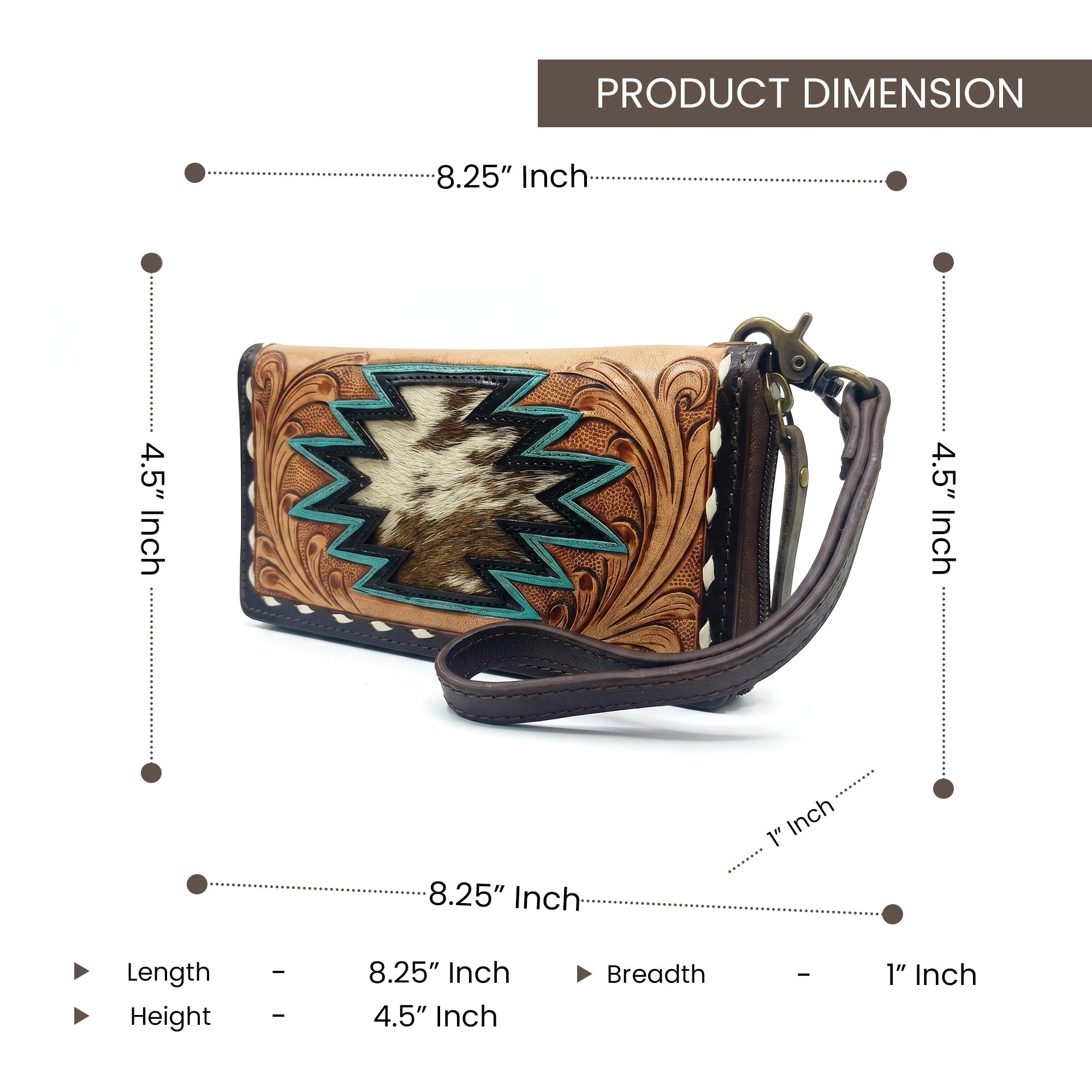 handTooled Leather wristlet