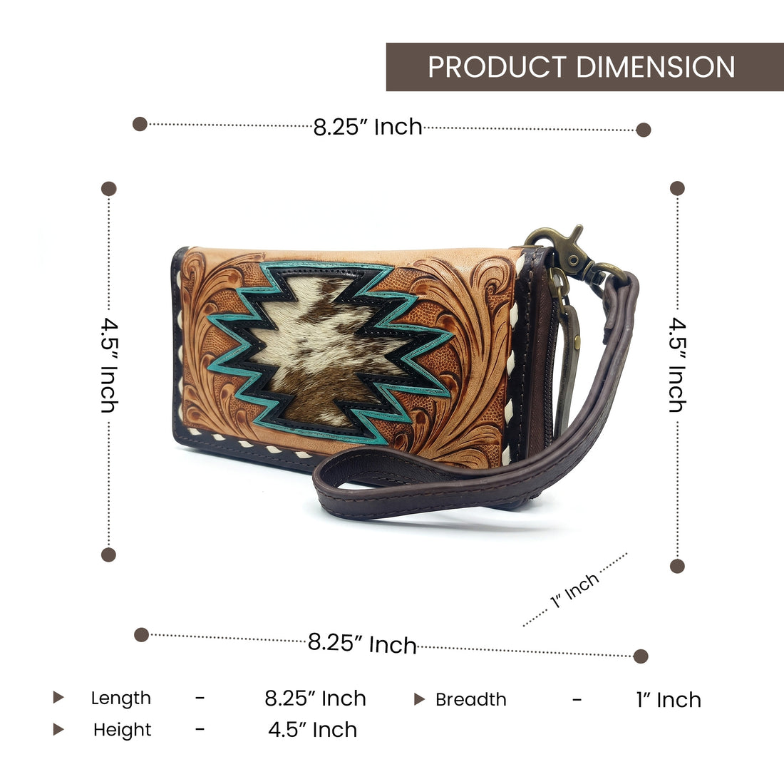 handTooled Leather wristlet
