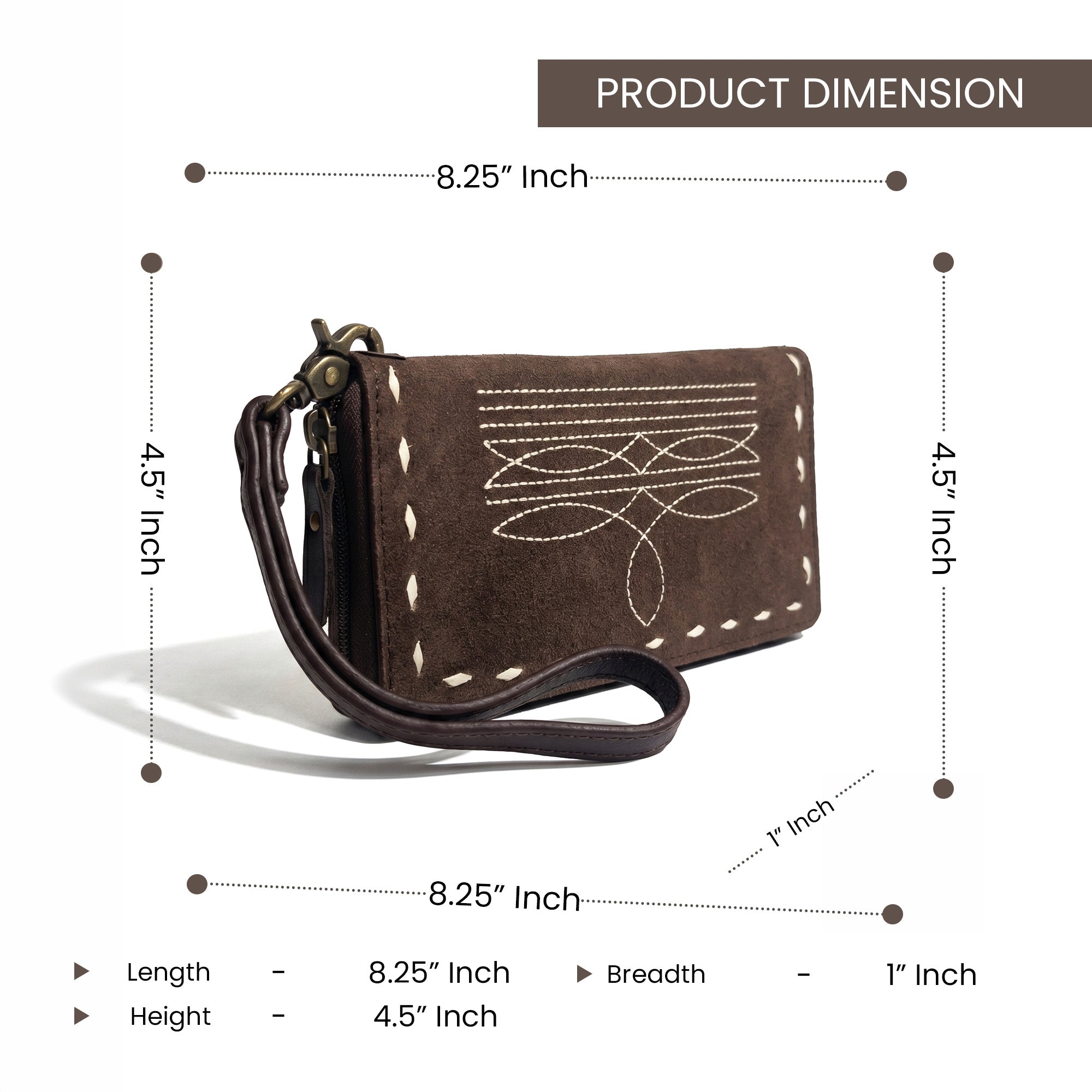 Cowgirl Boot Stitch Wristlet Wallet