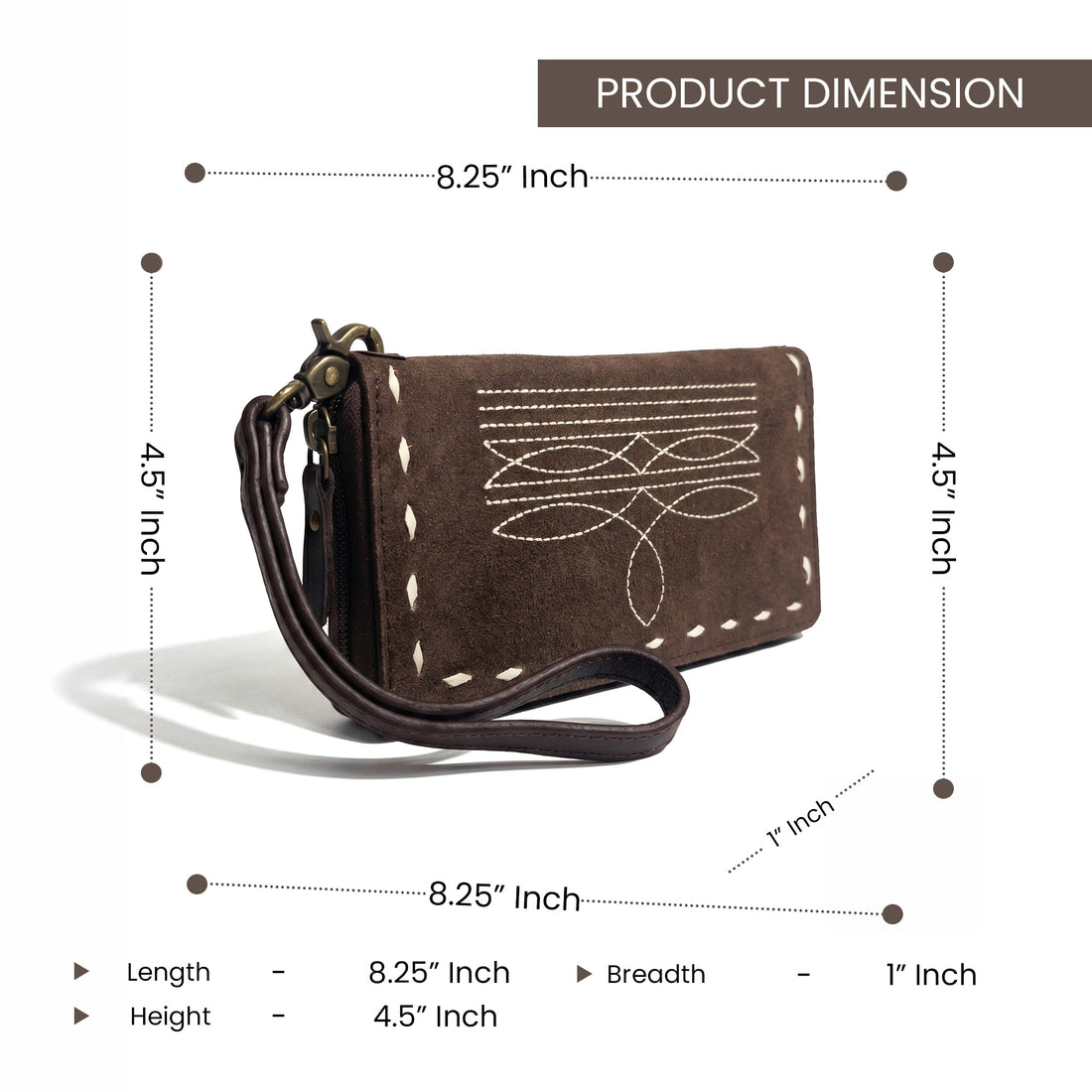 Cowgirl Boot Stitch Wristlet Wallet