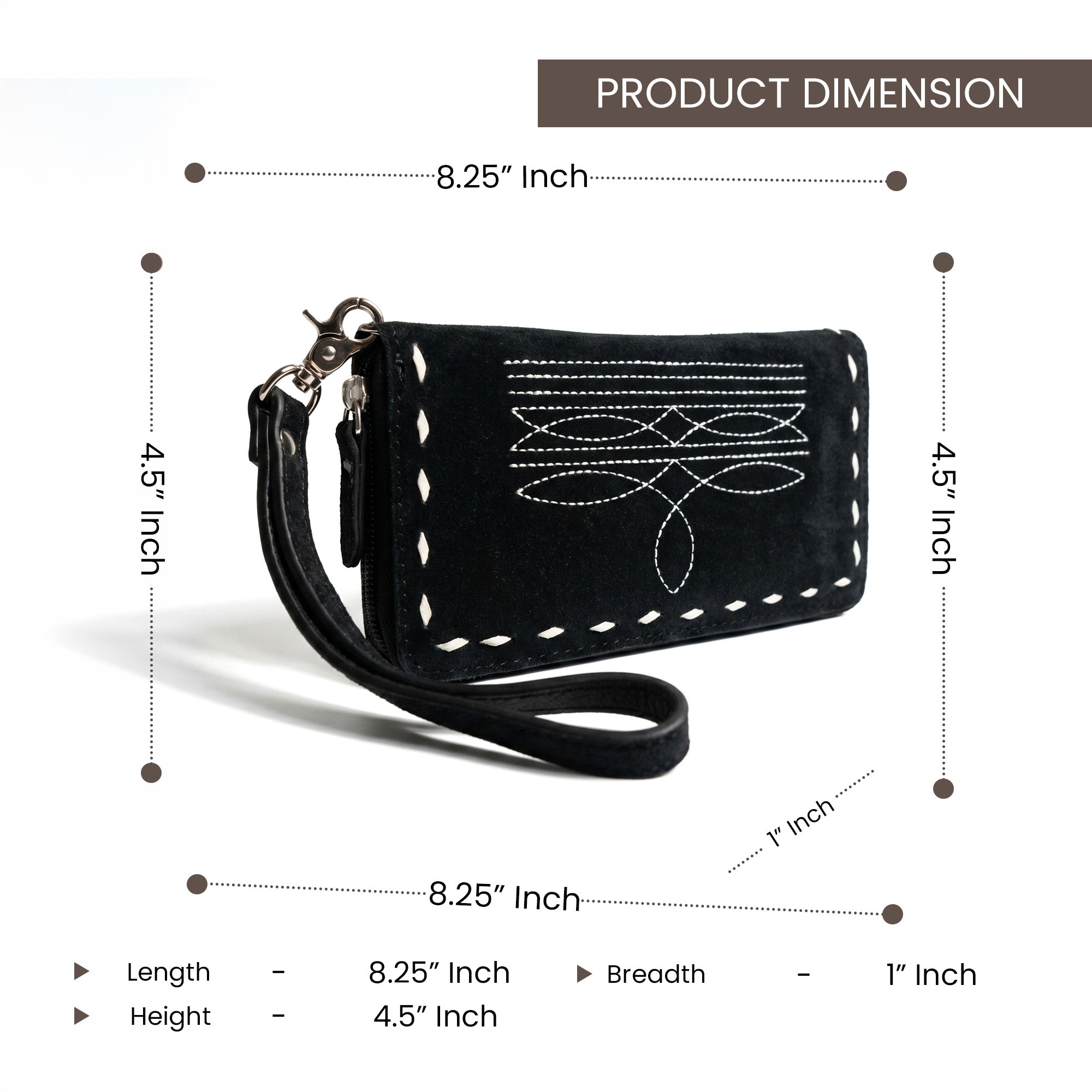 Cowgirl Boot Stitch Wristlet Wallet