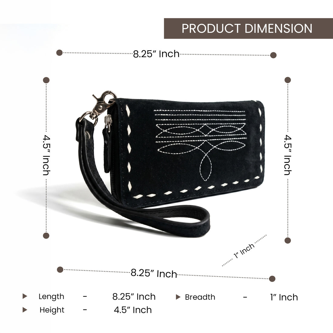 Cowgirl Boot Stitch Wristlet Wallet