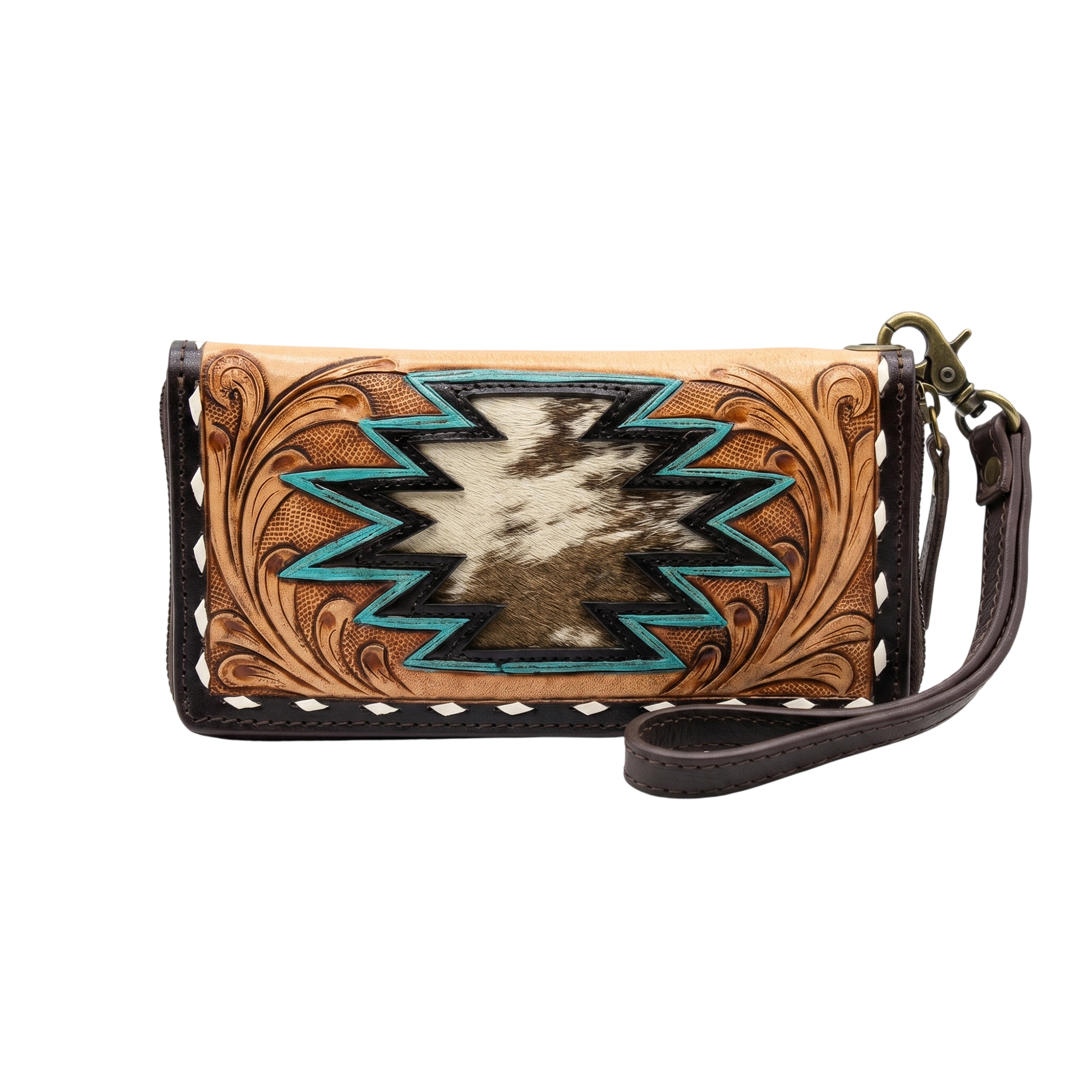 handTooled Leather wristlet