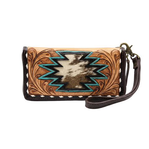 handTooled Leather wristlet