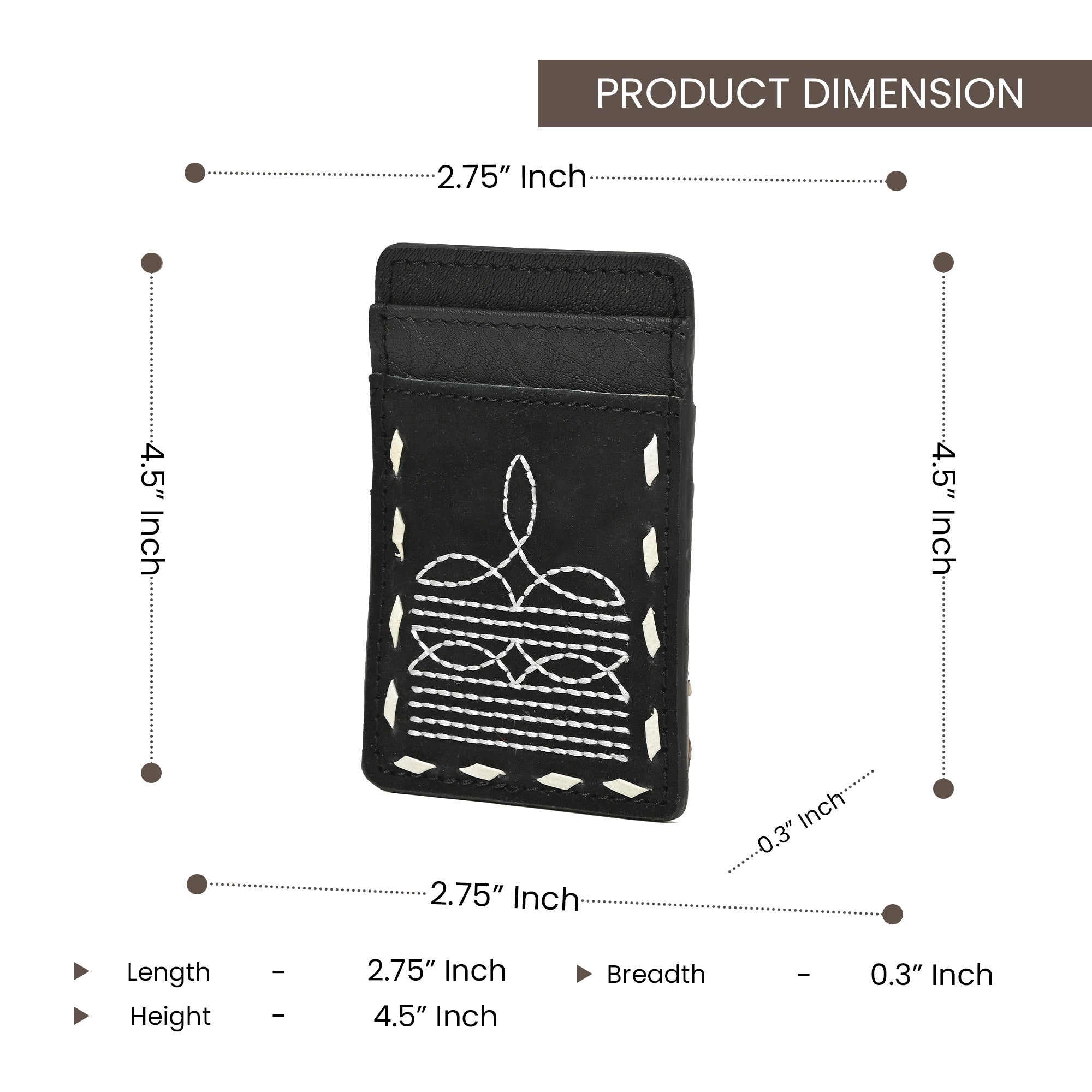 Ranger Stitch Leather Cardholder Wallet – Slim Handmade Leather Card Holder