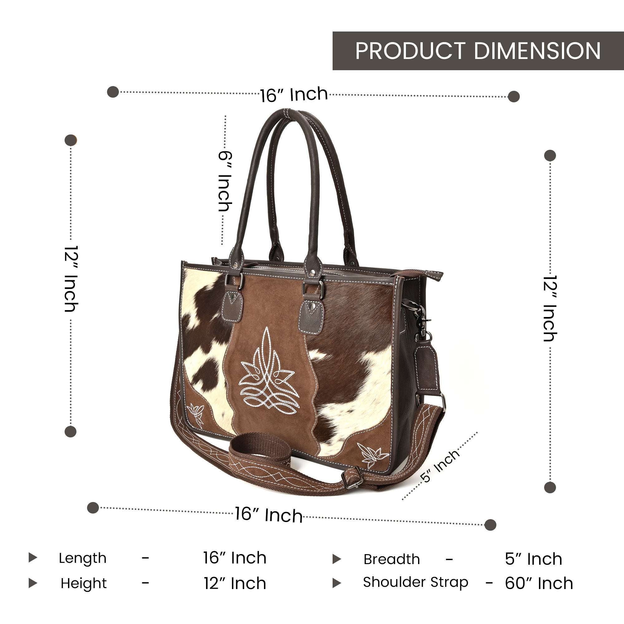 Wildflower Ranch Cowhide Tote – Western Cowhide Leather Tote