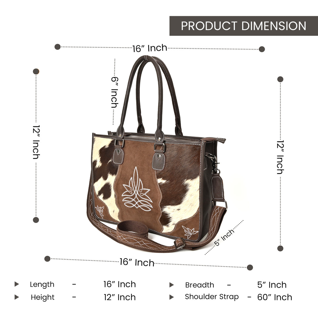 Wildflower Ranch Cowhide Tote – Western Cowhide Leather Tote