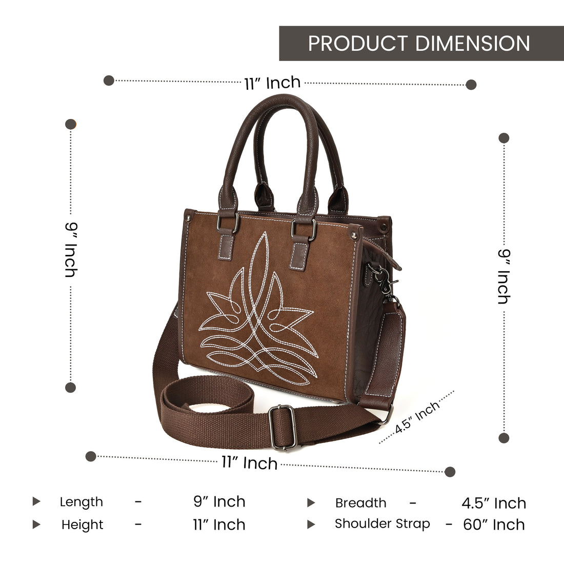 Canyon Bloom Handbag – Western Floral Leather Handbag