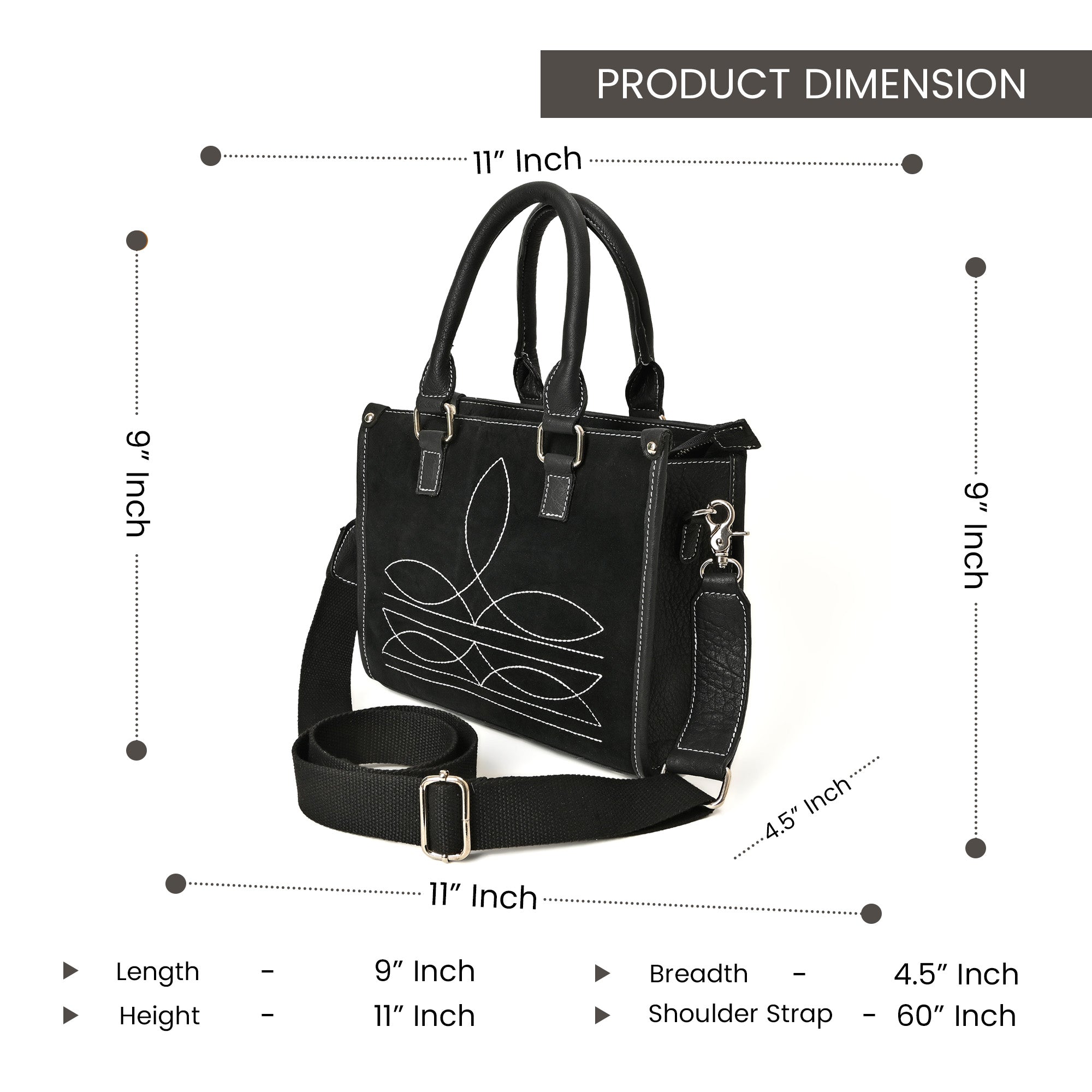 Cowgirl Bloom Tote – Western Floral Leather Tote