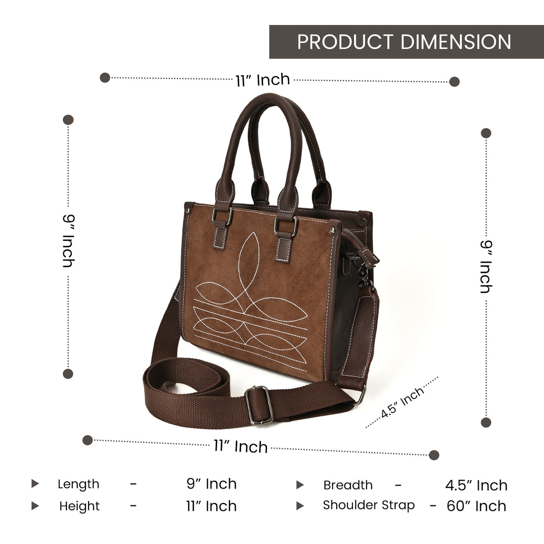 Cowgirl Bloom Tote – Western Floral Leather Tote