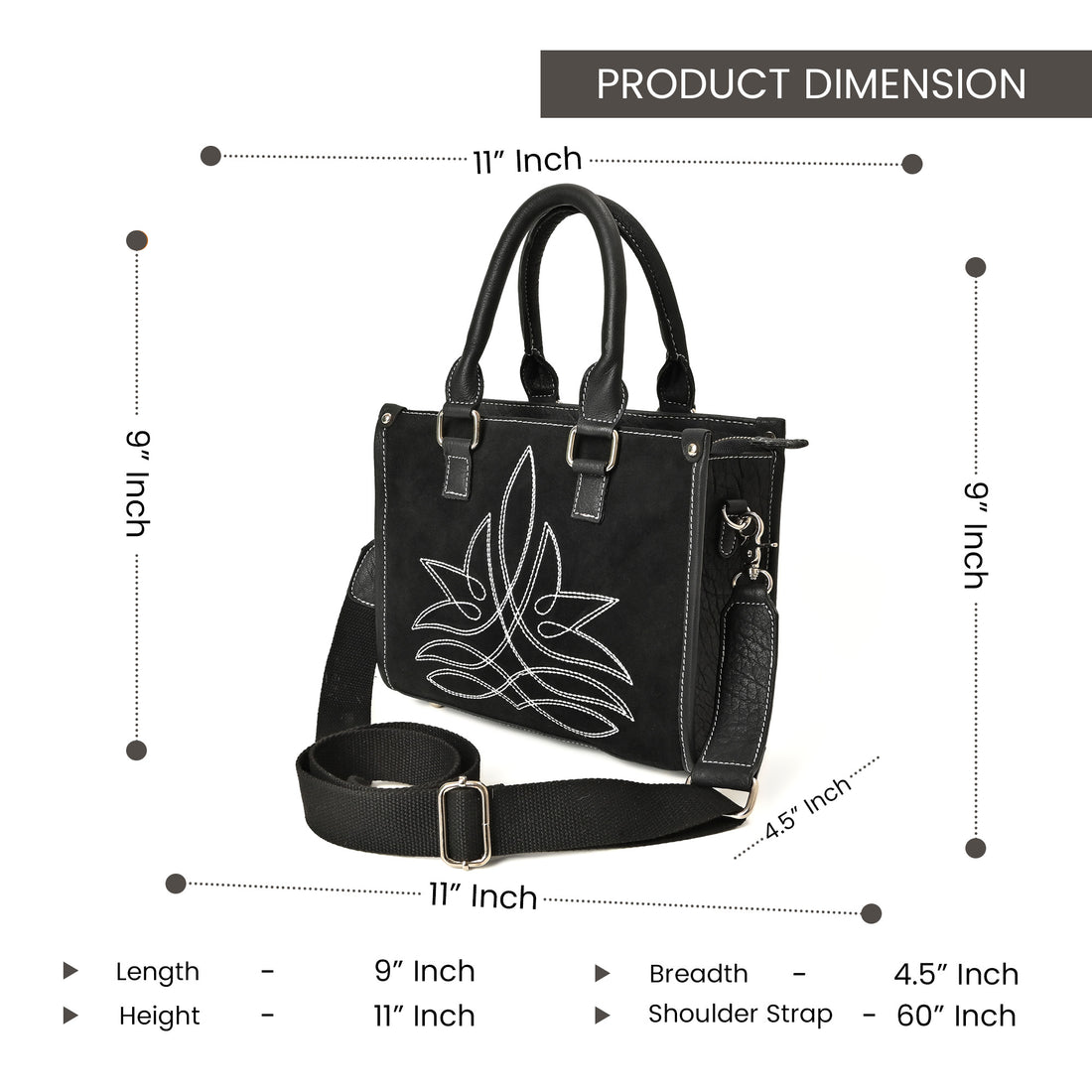 Canyon Bloom Handbag – Western Floral Leather Handbag