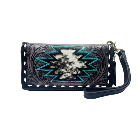 handTooled Leather wristlet