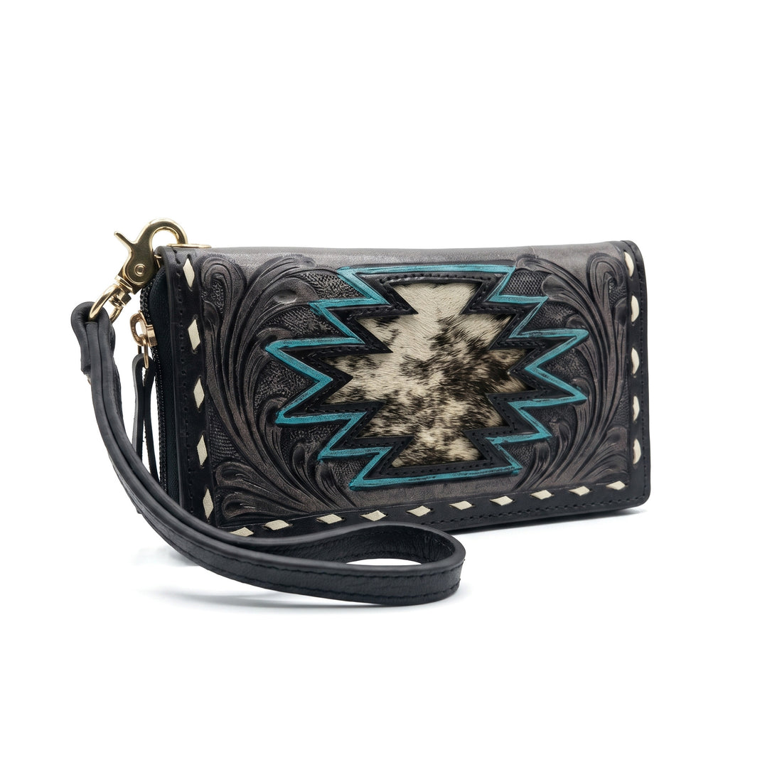 handTooled Leather wristlet