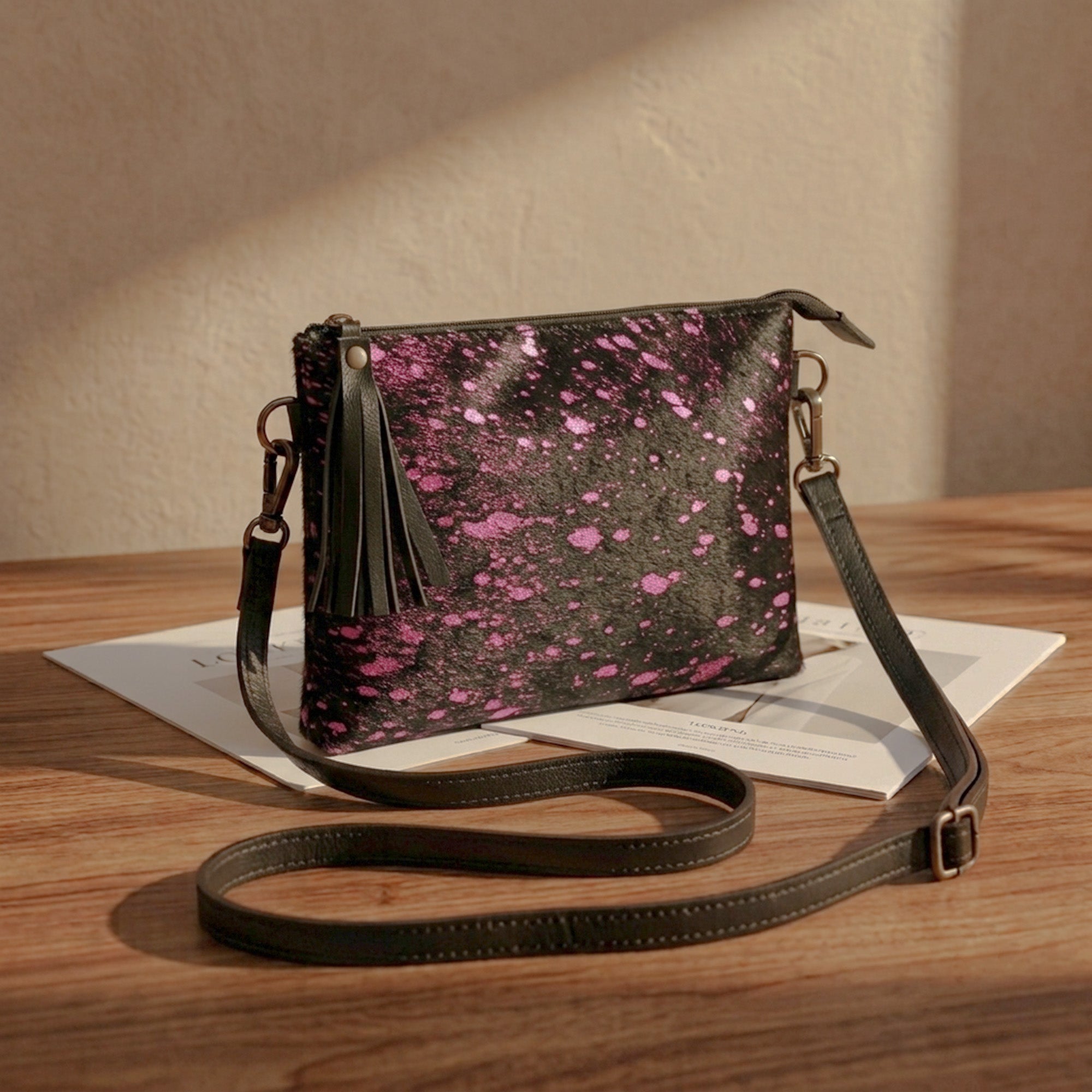 Ruby Cowhide Mini Crossbody Bag – Handcrafted Leather