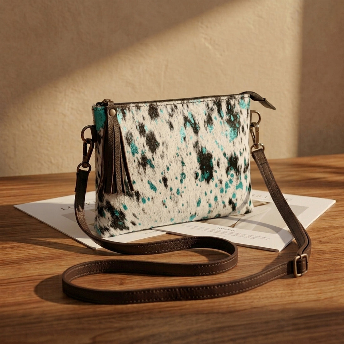 Ruby Cowhide Mini Crossbody Bag – Handcrafted Leather