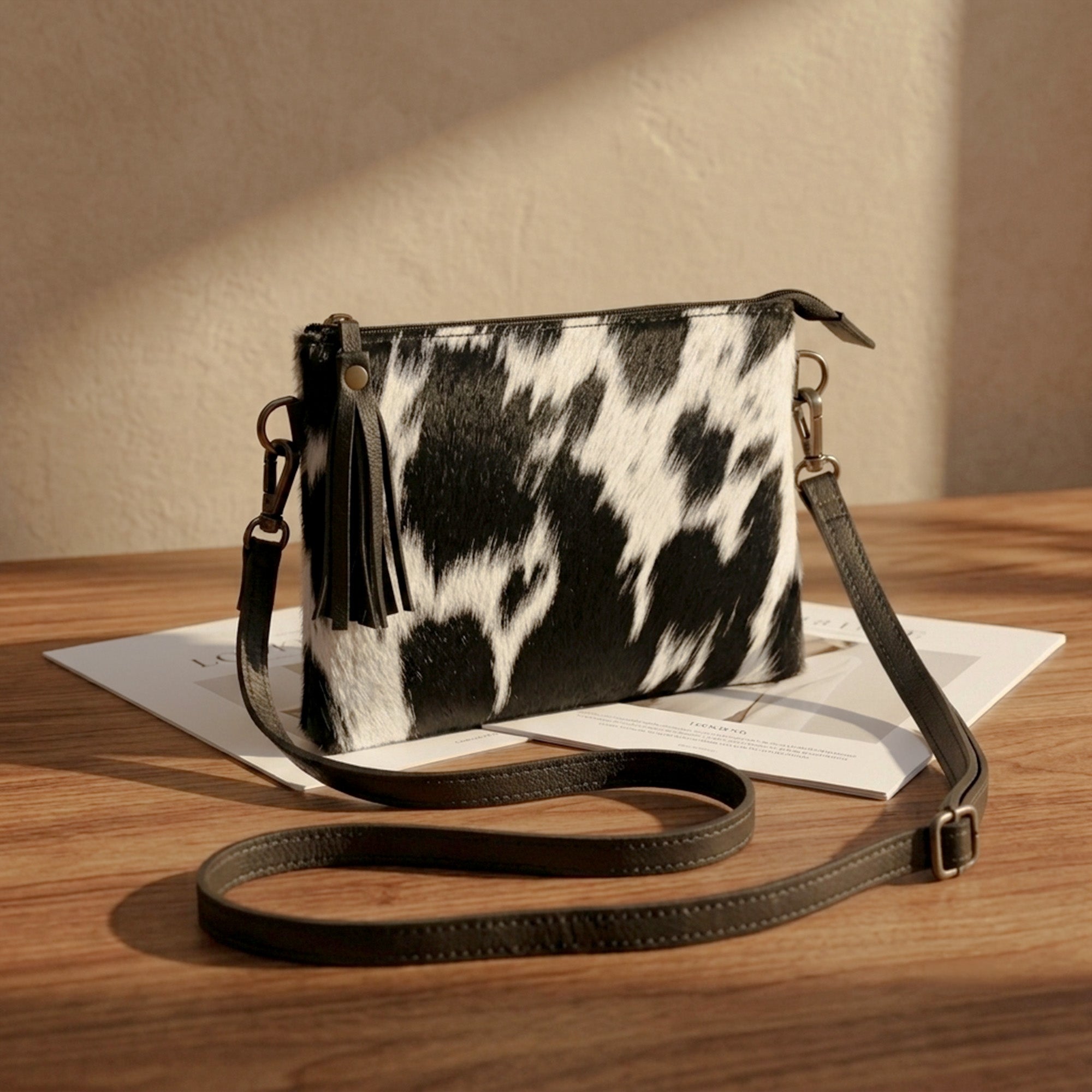 Ruby Cowhide Mini Crossbody Bag – Handcrafted Leather