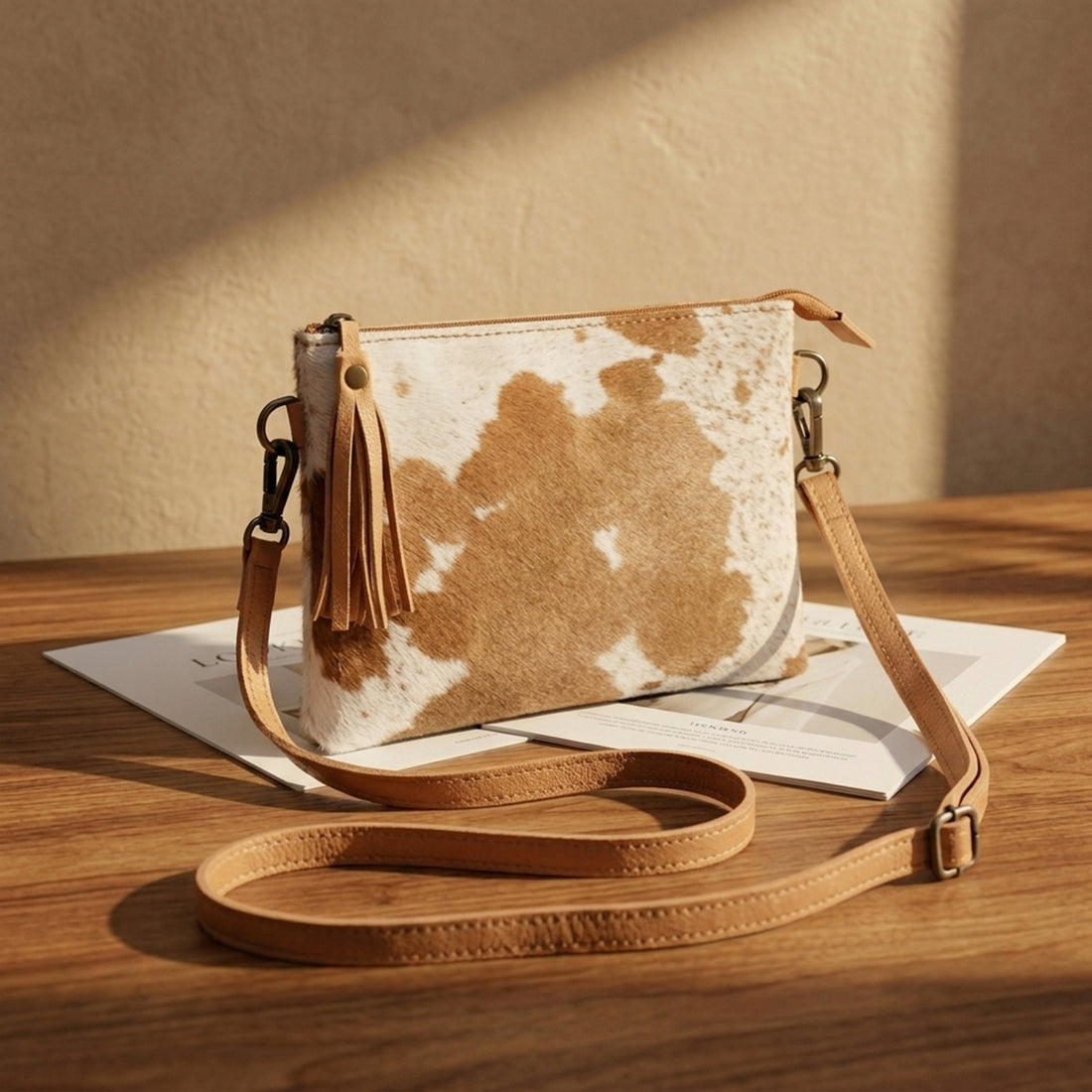 Ruby Cowhide Mini Crossbody Bag – Handcrafted Leather