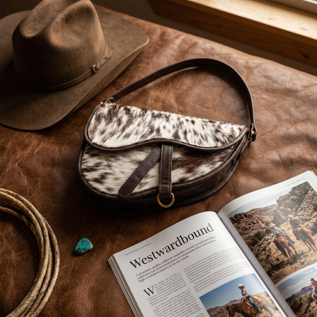 Desert Trail Hair-On Hide Saddle Bag