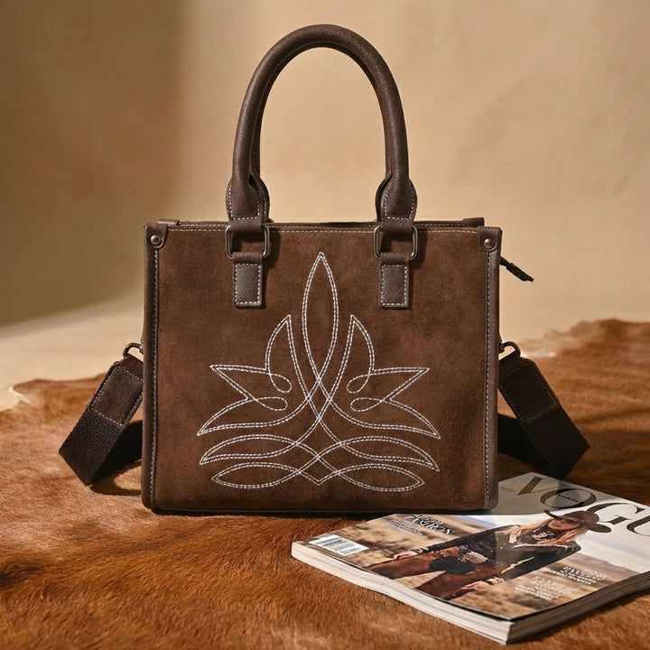 Canyon Bloom Handbag – Western Floral Leather Handbag