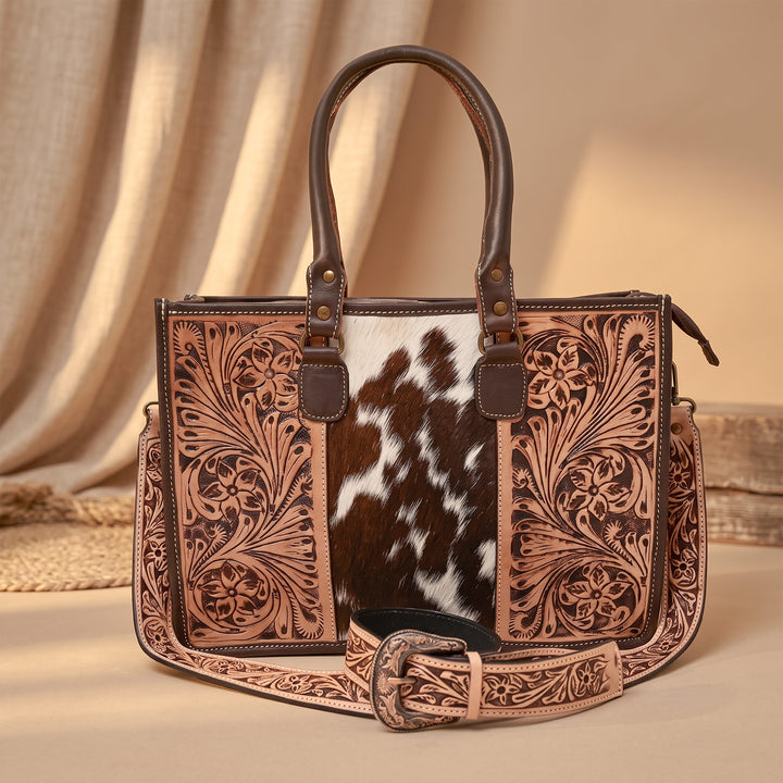 Dark Lagoon Tooled Shoulder Bag