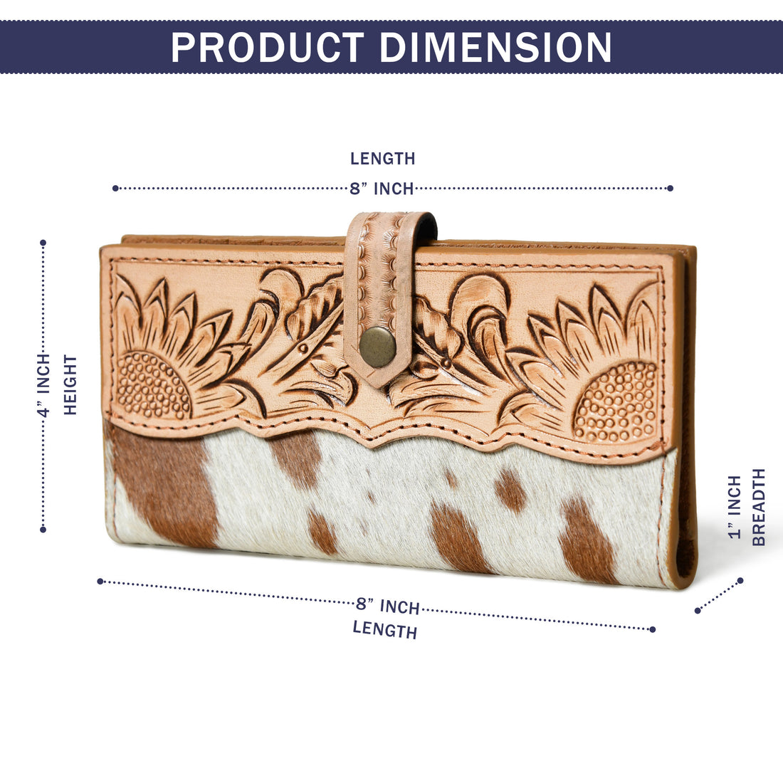 Wild West Wallet – Western Cowhide Leather Wallet