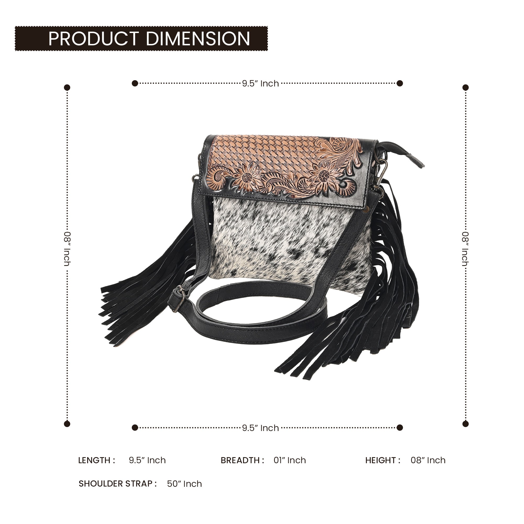 Flower Basket Small Crossbody Bag – Western Cowhide Leather Bag