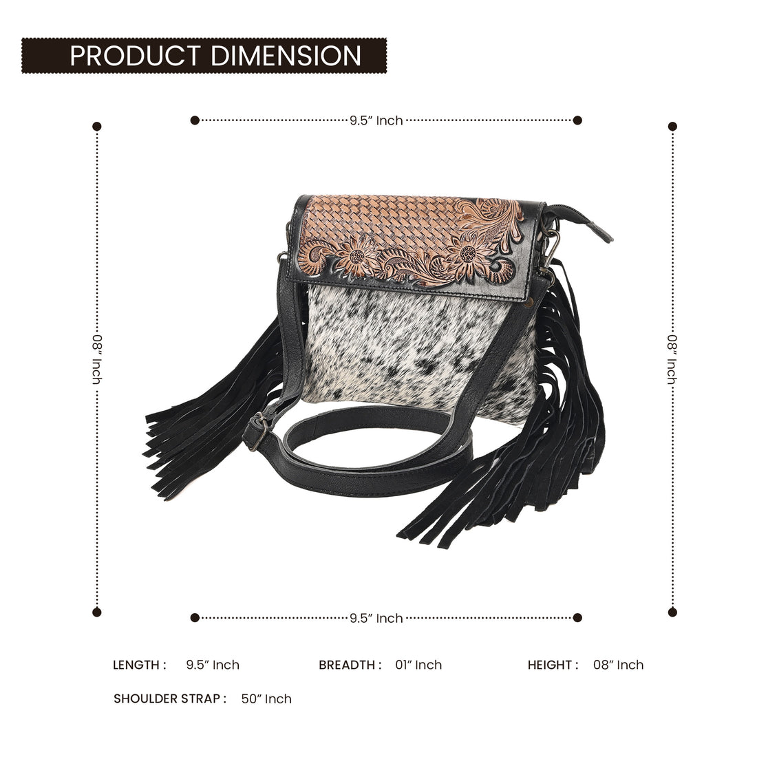 Flower Basket Small Crossbody Bag – Western Cowhide Leather Bag