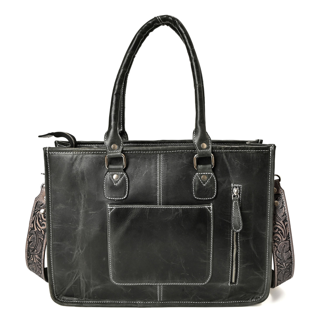 Western Bloom Cowhide Tote Bag – Western Leather Tote
